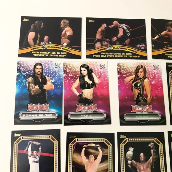 2014 WWE  Topps Lot of 22 Wrestling Cards Championship Contenders Wrestlemania - Picture 2 of 16
